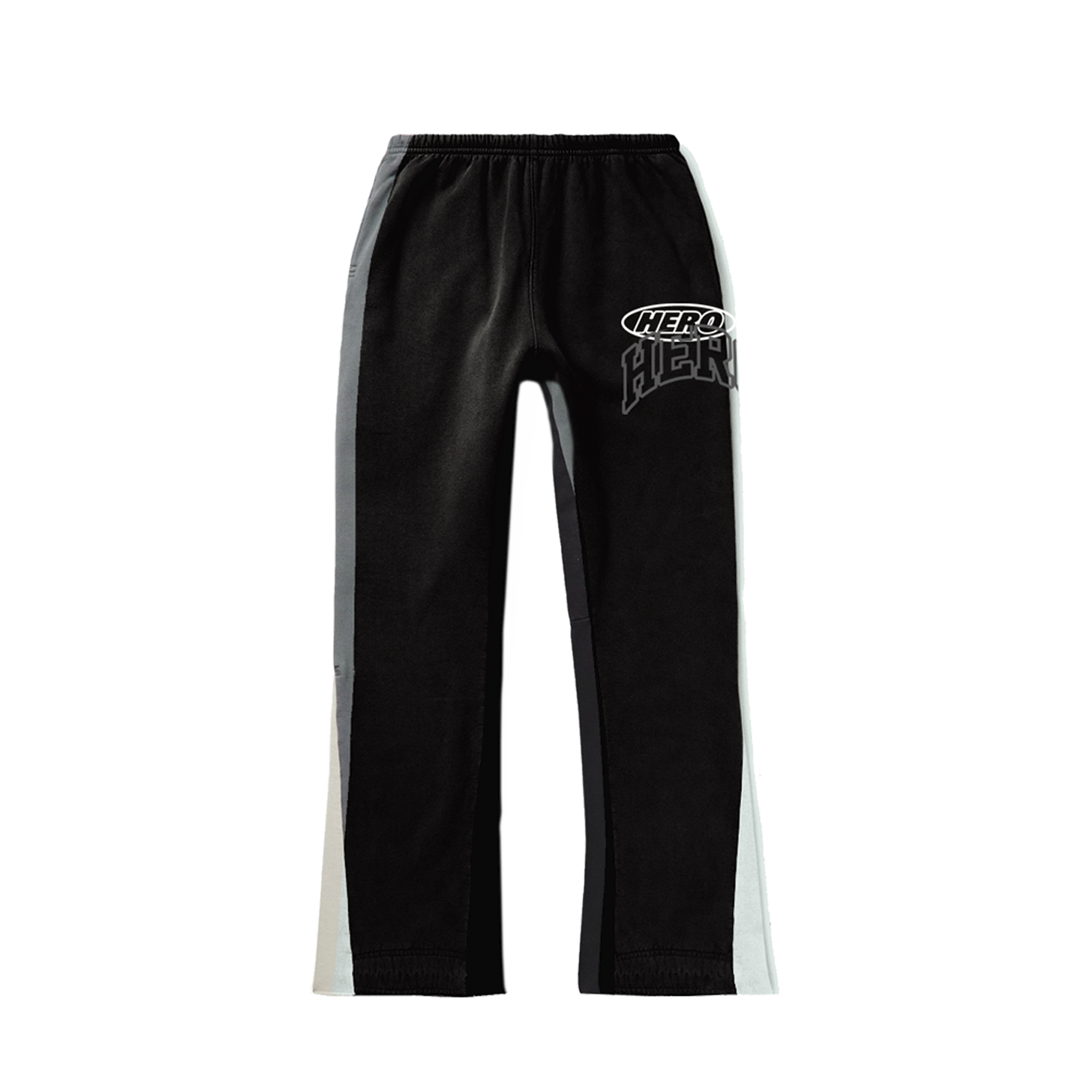 Black Reflective True Hero Flare Pants