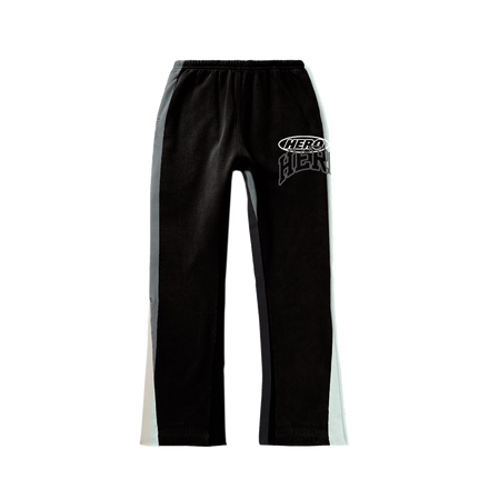 Black Reflective True Hero Flare Pants